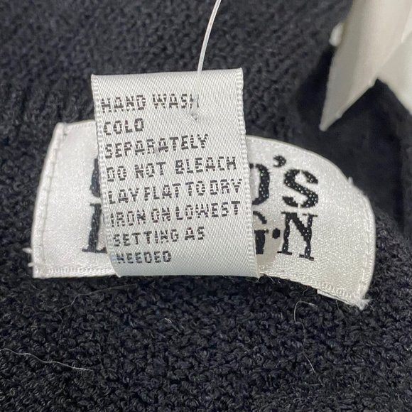 Chico's Design Women’s Sz  1 (S) Black V-Neck Ashley Pullover Knit Sweater NWT - Picture 10 of 10